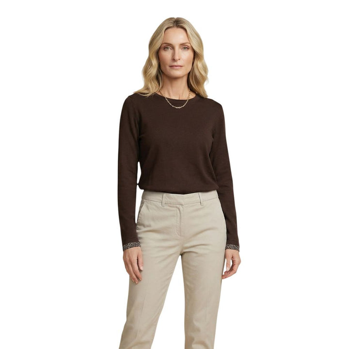 Street One Brown Cotton Long Sleeve T-Shirt