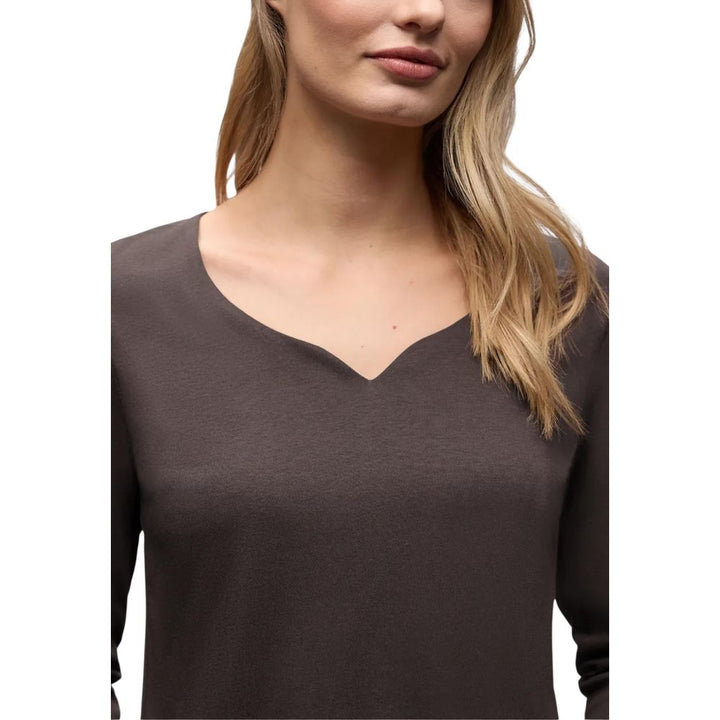 Street One Brown Cotton Long Sleeve T-Shirt