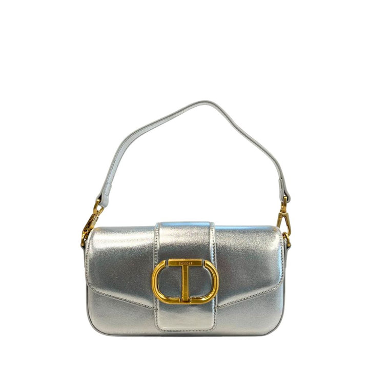 Twinset Silver PU Women Shoulder Bag
