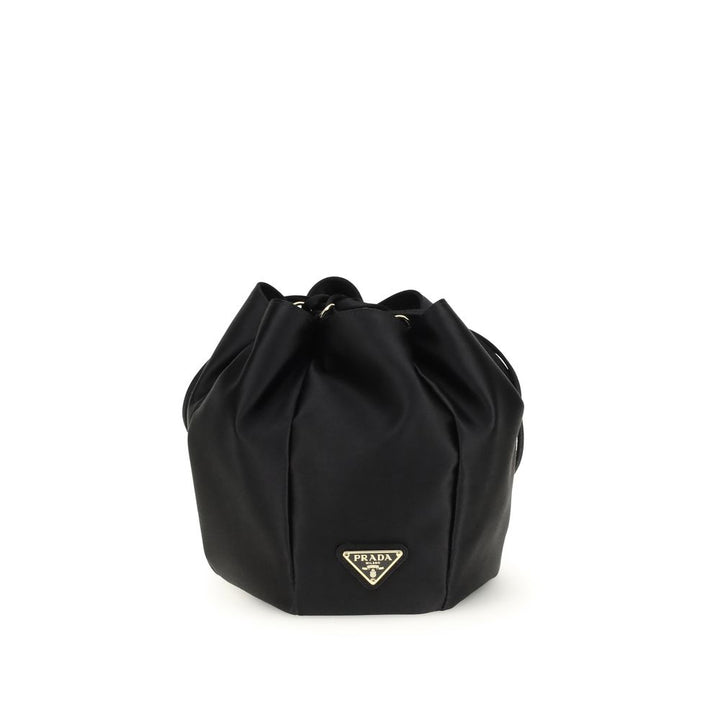 Prada Black Silk Backet Bag