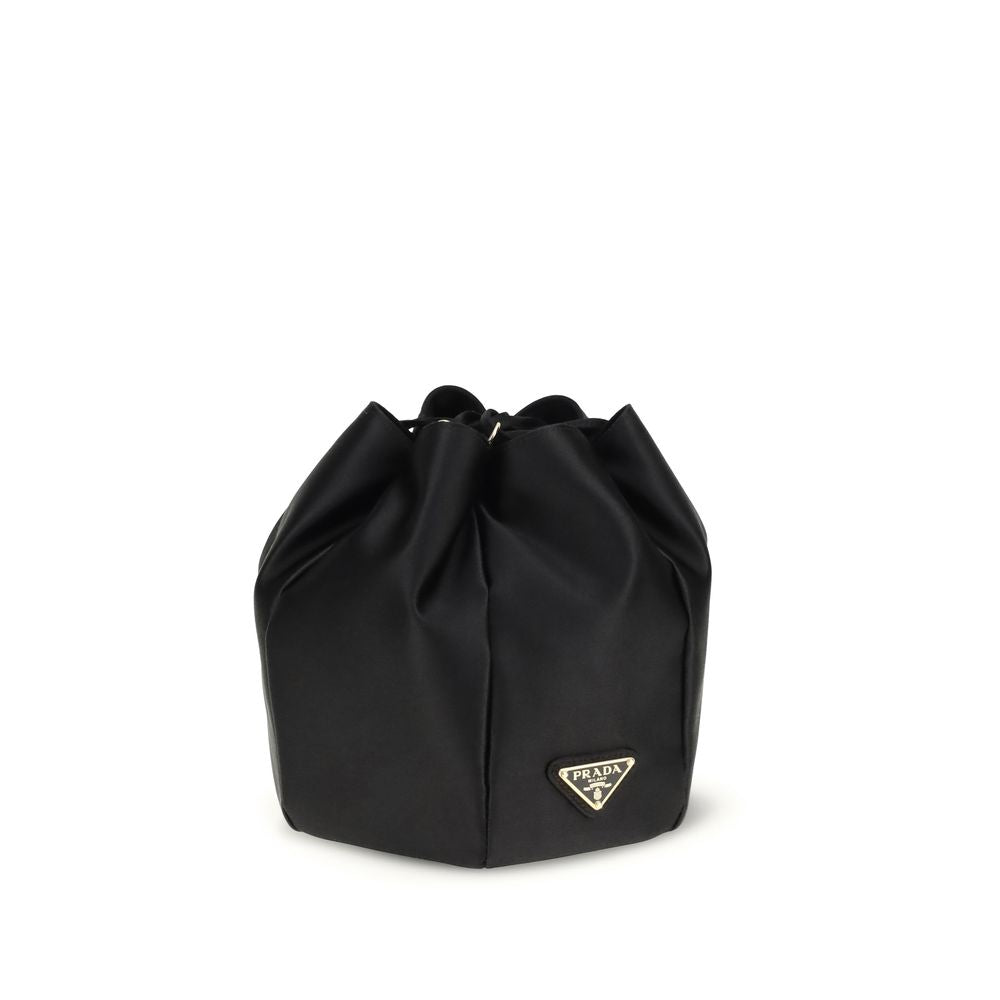 Prada Black Silk Backet Bag