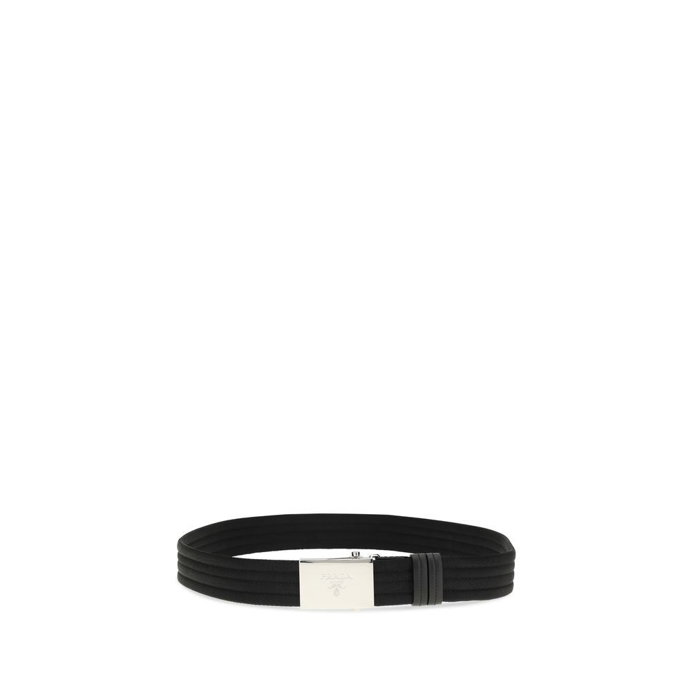 Prada Black Polyester Thin Belt