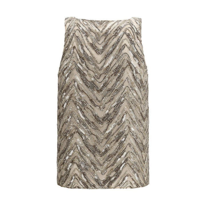 Brunello Cucinelli Beige Silk Blouse