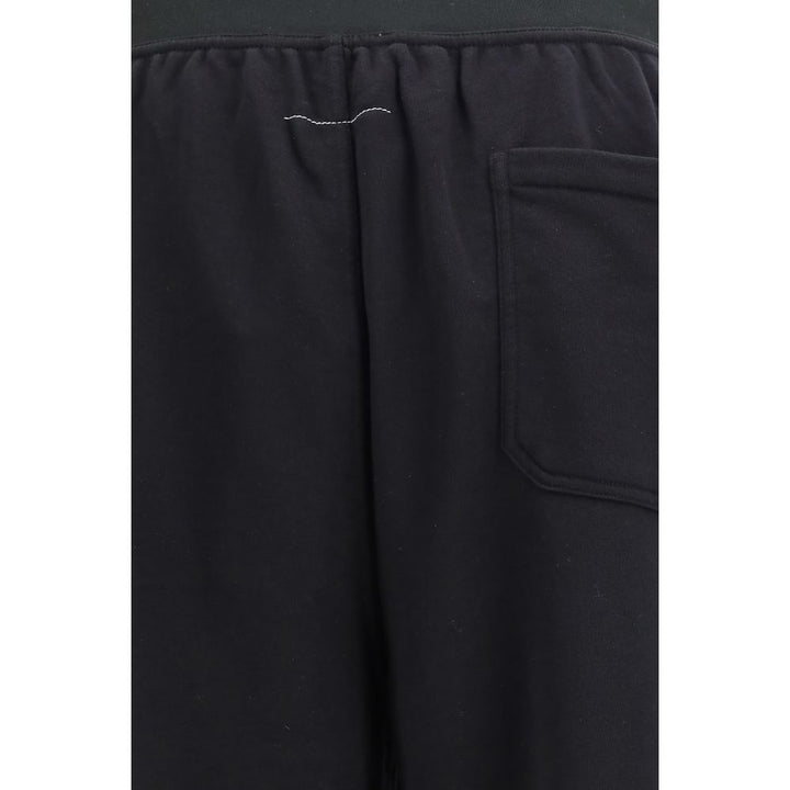 MM6 Black Cotton Casual Pants