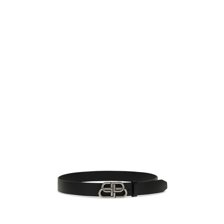 Balenciaga Black Calf Leather Bos Taurus Belt