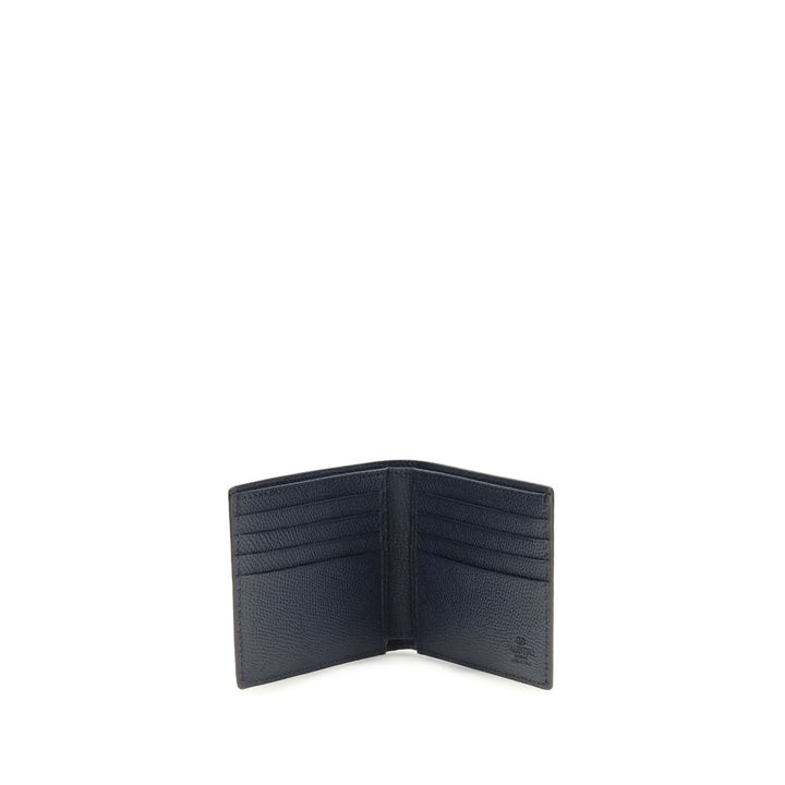 Valentino Garavani Blue Calf Leather Bos Taurus Wallet