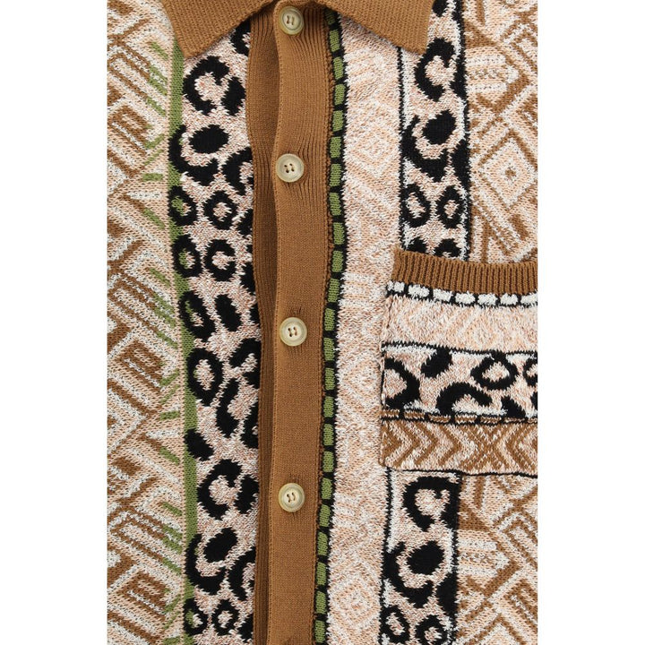 Laneus Multicolor Cotton Pattern Shirt