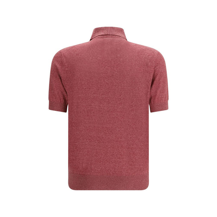 Brunello Cucinelli Multicolor Linen Polo Shirt