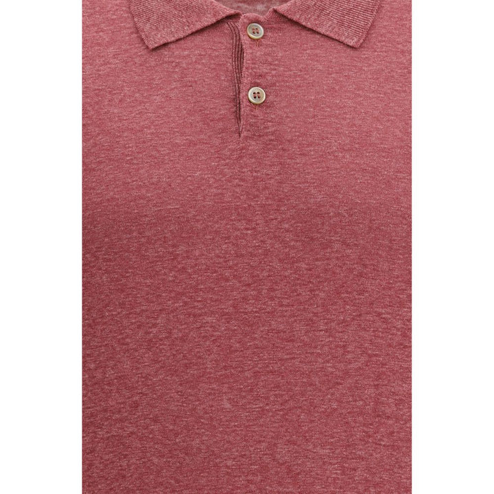 Brunello Cucinelli Multicolor Linen Polo Shirt
