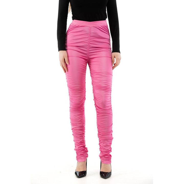 Moschino Fuchsia Viscose Casual Pants