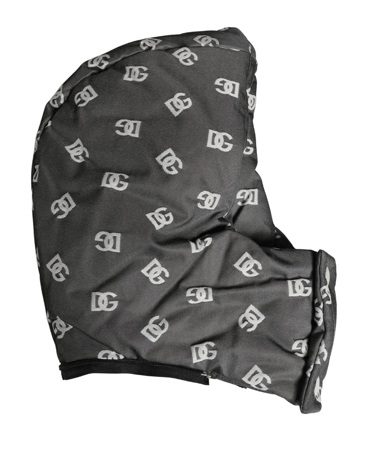 Dolce & Gabbana Black Logo Print Whole Head Wrap Capello Hat