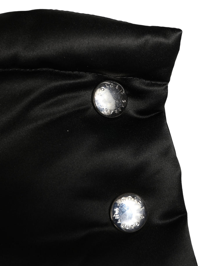 Dolce & Gabbana Black Polyester Whole Head Wrap Capello Hat