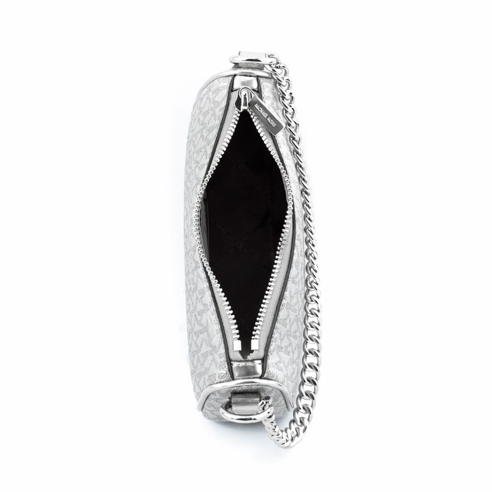 Michael Kors Gray Canvas Shoulder Bag