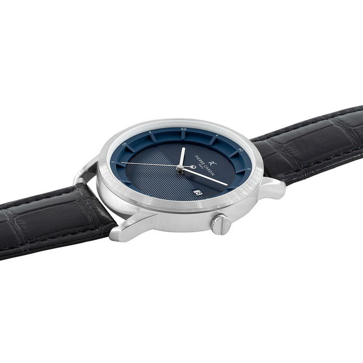 Pierre Cardin Black Leather Dress Watch