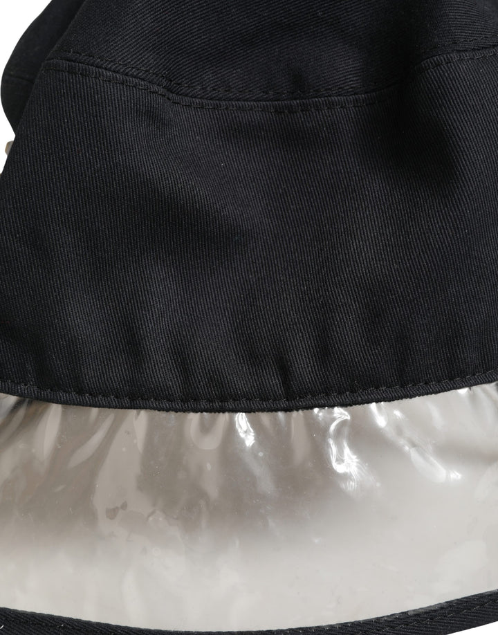 Dolce & Gabbana Black Cotton Plastic Fisherman Bucket Capello Hat