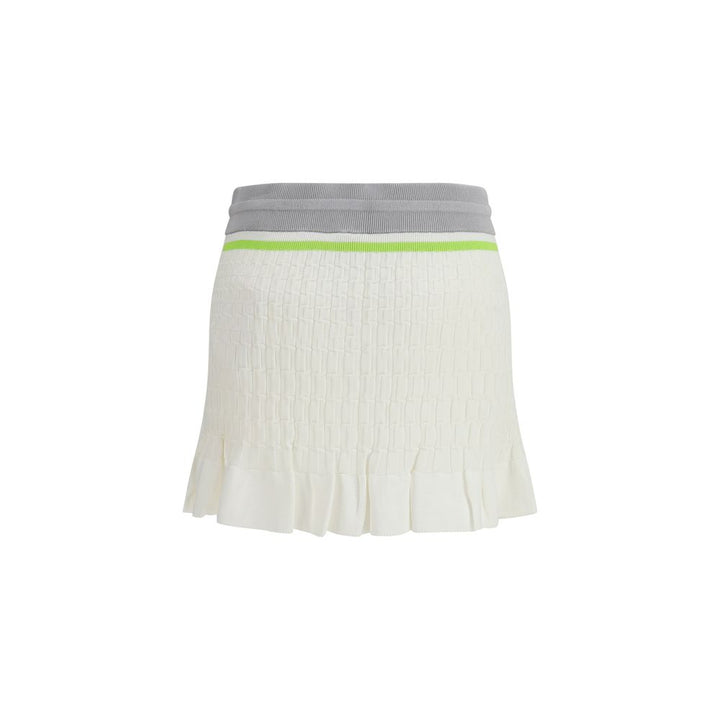 Casablanca White Cotton Mini Skirt