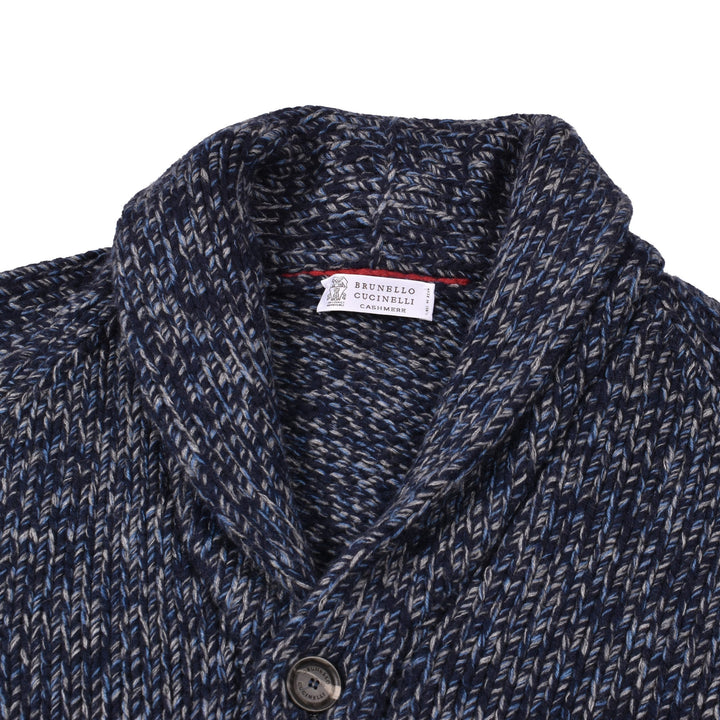 Brunello Cucinelli Blue Wool Cardigan