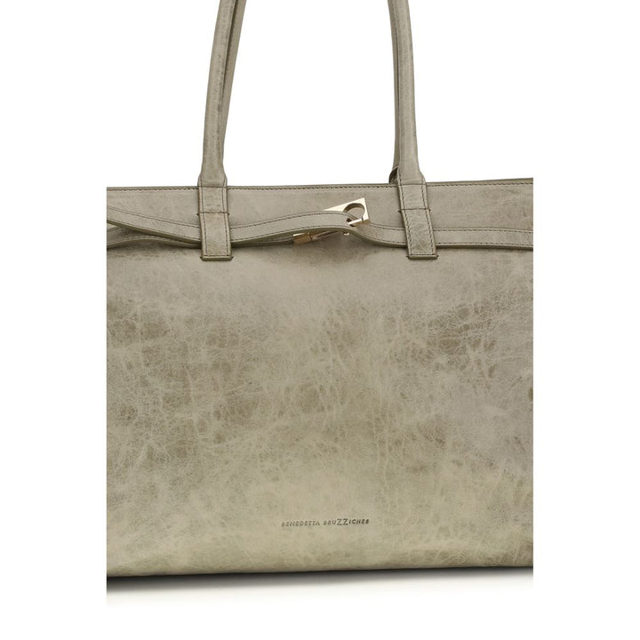 Benedetta Bruzziches Beige Calf Leather Bos Taurus Shoulder Bag