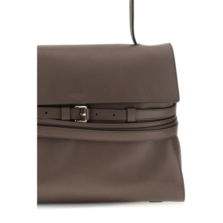 Moschino Brown Calf Leather Bos Taurus Handbag