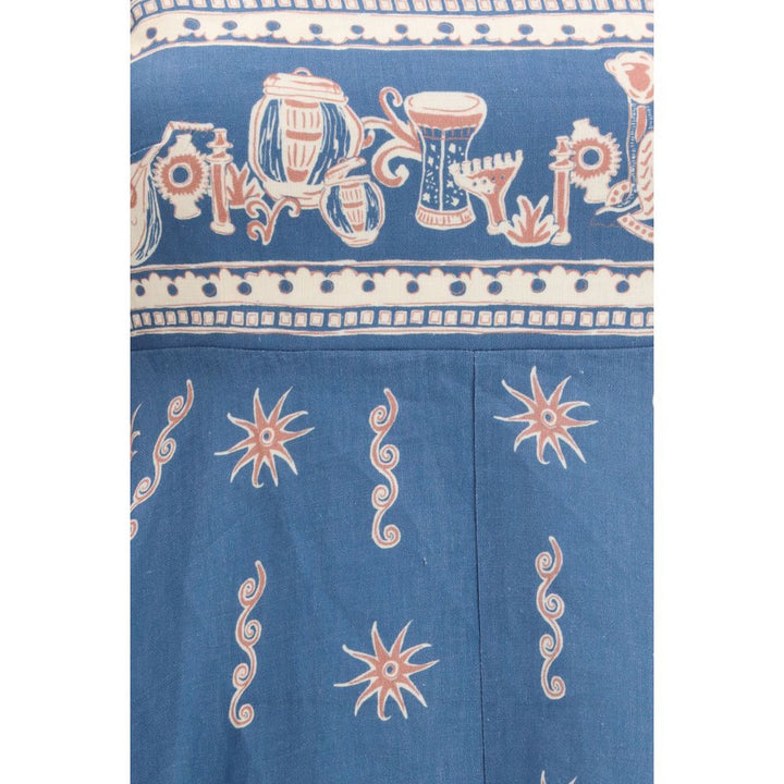 Alemais Blue Linen Casual Dress