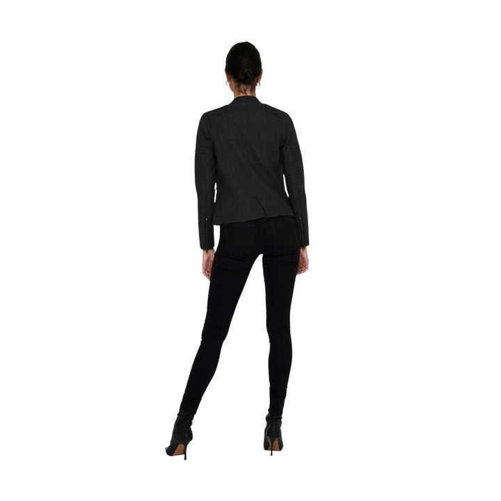 Only Black Polyethylene Biker Jacket