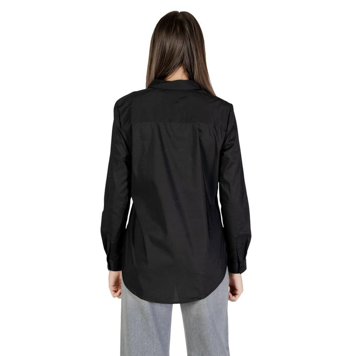 Jacqueline De Yong Black Cotton Blouse
