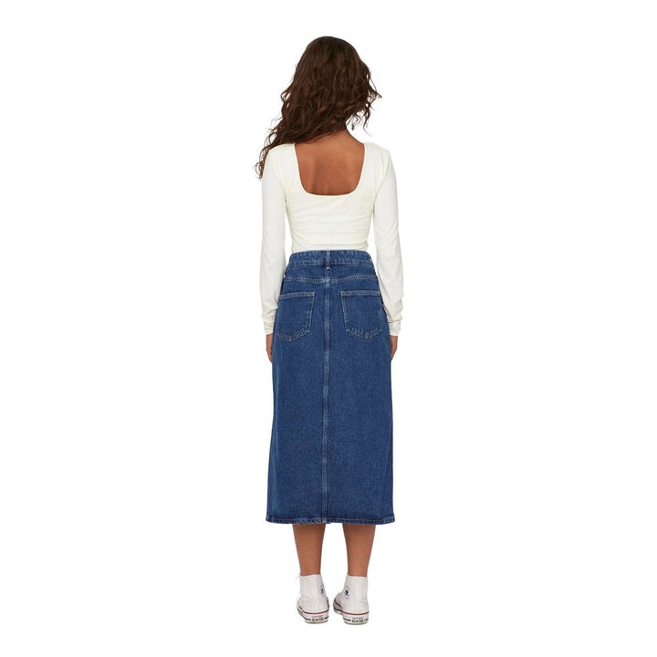 Only Blue Cotton Long Skirt