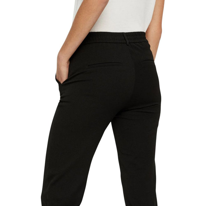 Vero Moda Black Polyester Casual Pants