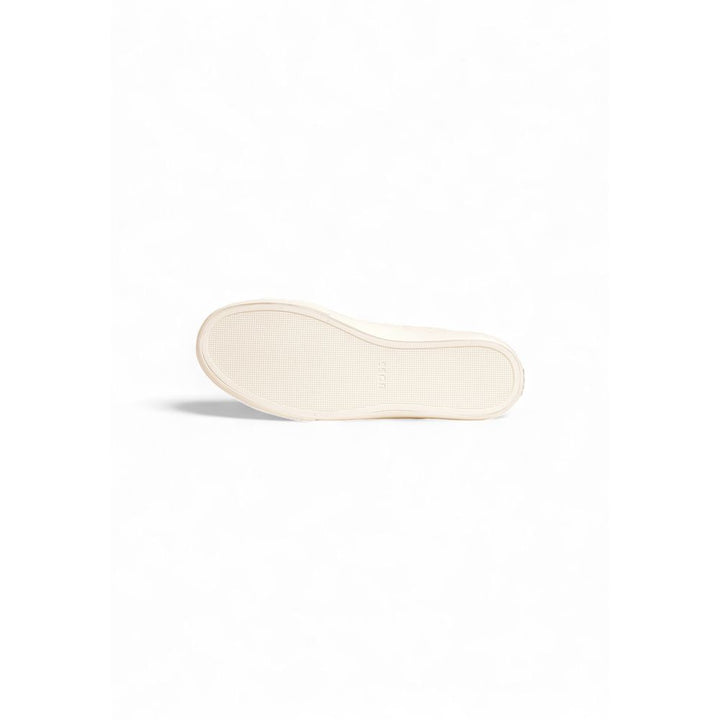 Hugo Boss Cream Leather Low Top Sneakers