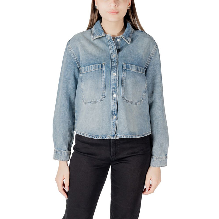 Only Light Blue Cotton Blouse
