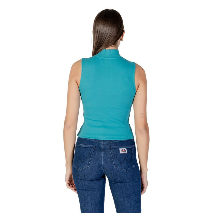 Calvin Klein Jeans Turquoise Cotton Top