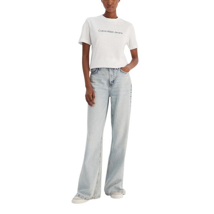 Calvin Klein Jeans White Cotton T-Shirt