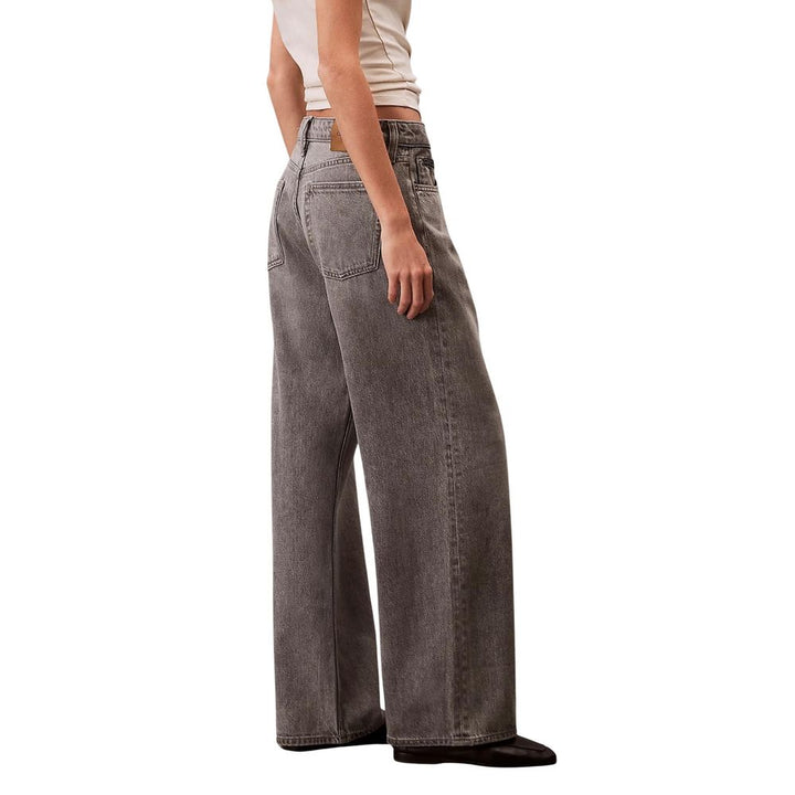 Calvin Klein Jeans Gray Cotton Boyfriend Jeans