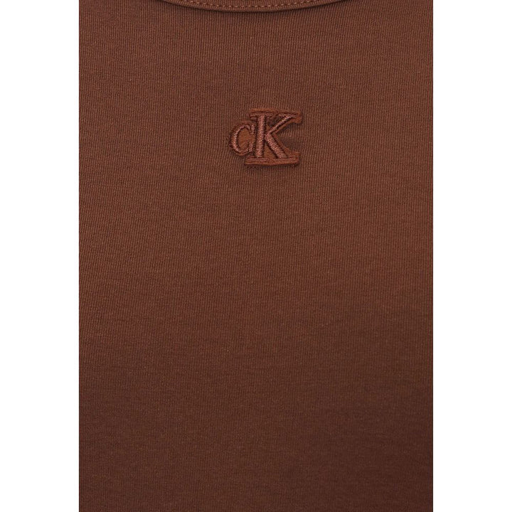 Calvin Klein Jeans Brown Cotton Long Dress