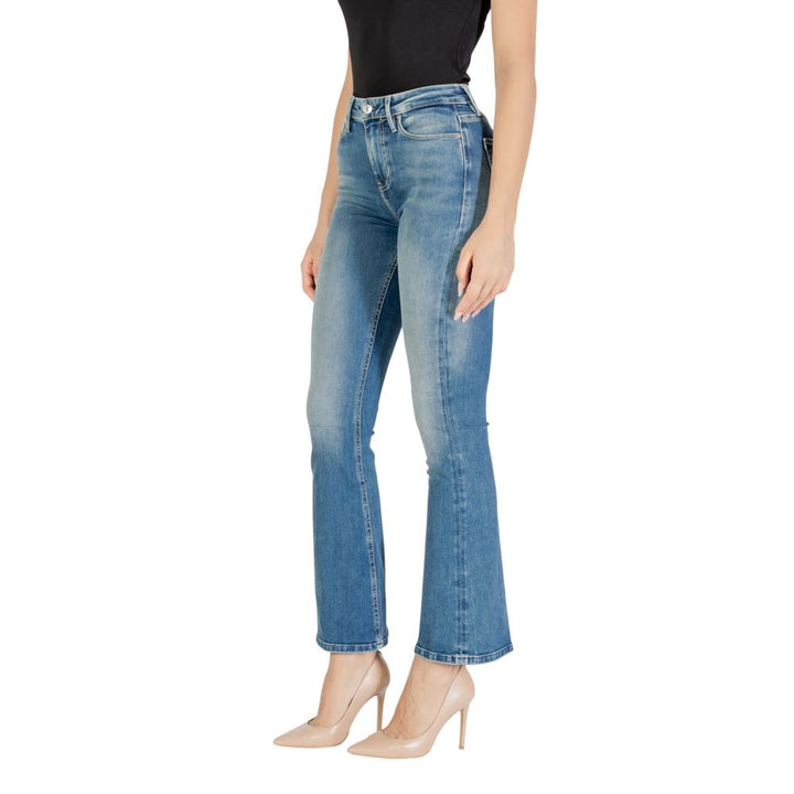 Guess Blue Cotton Bootcut Jeans