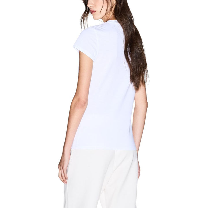 Armani Exchange White Cotton T-Shirt