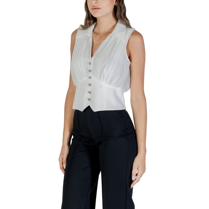 Morgan De Toi White Polyester Blouse