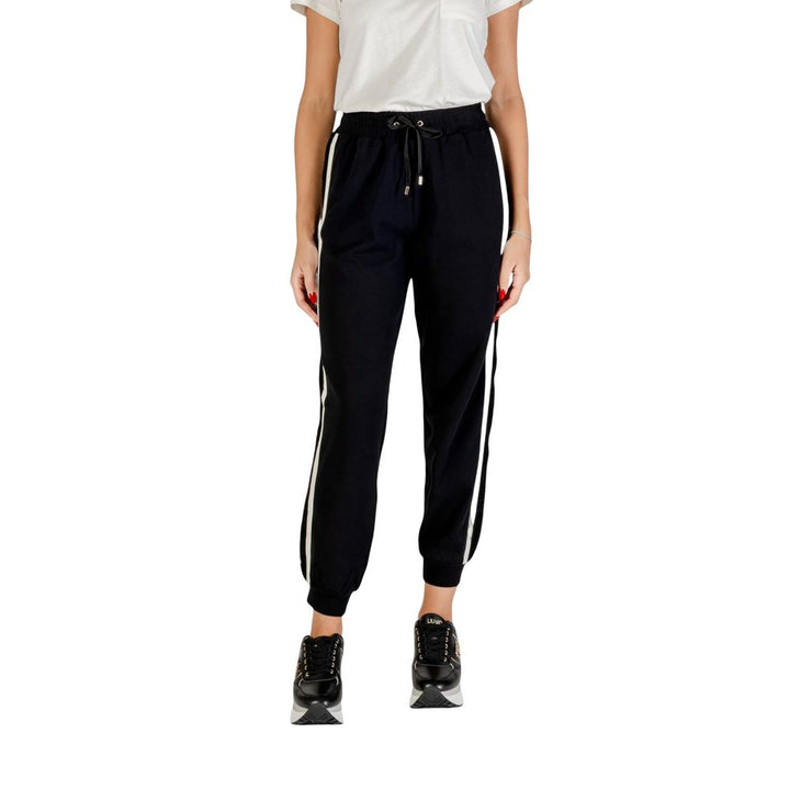 Liu Jo Black And White Cotton Joggers (Workout Pants)