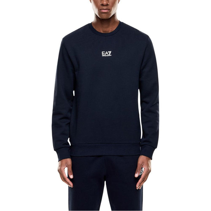 EA7 Emporio Armani Blue Cotton Sweatshirt
