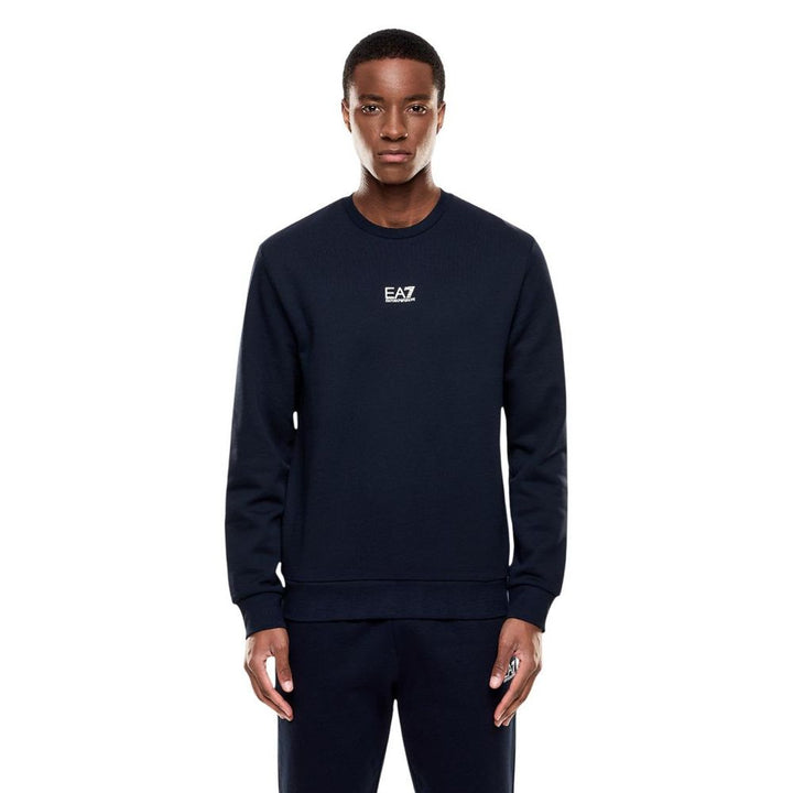 EA7 Emporio Armani Blue Cotton Sweatshirt