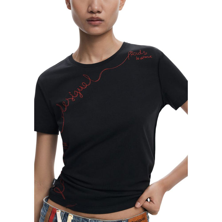 Desigual Black Cotton T-Shirt