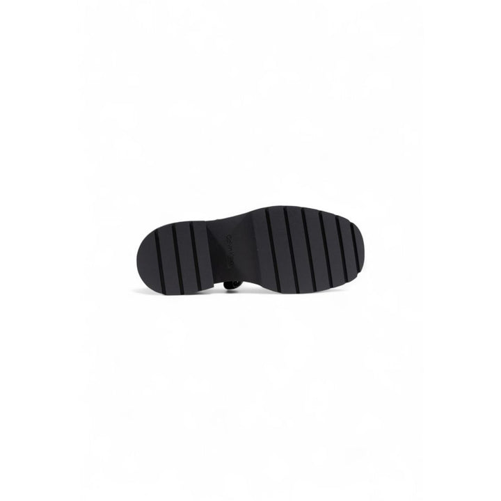 Calvin Klein Jeans Black Leather Platform Pumps