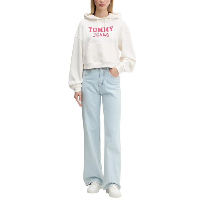 Tommy Hilfiger Jeans Cream Recycled Cotton Hoodie