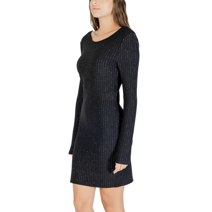 Jacqueline De Yong Black Polyester Short Dress
