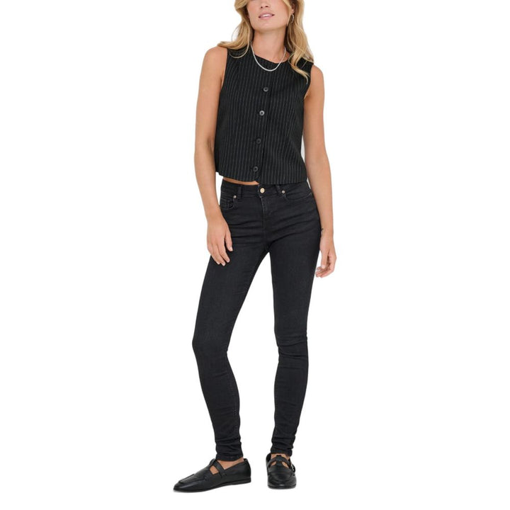 Only Black Recycled Polyester Waistcoat