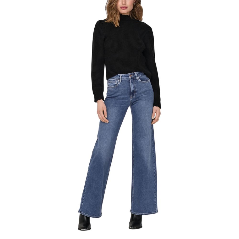Only Blue Cotton Bootcut Jeans