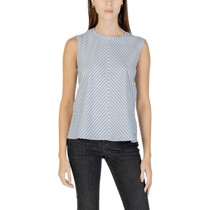 Tommy Hilfiger Jeans Blue Cotton Tank Tops