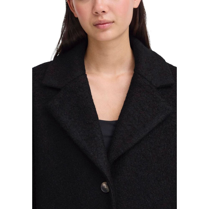 ICHI Black Wool Coat