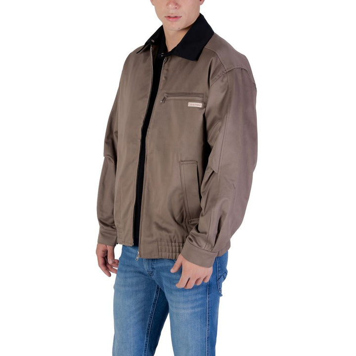 Calvin Klein Jeans Brown Cotton Bomber