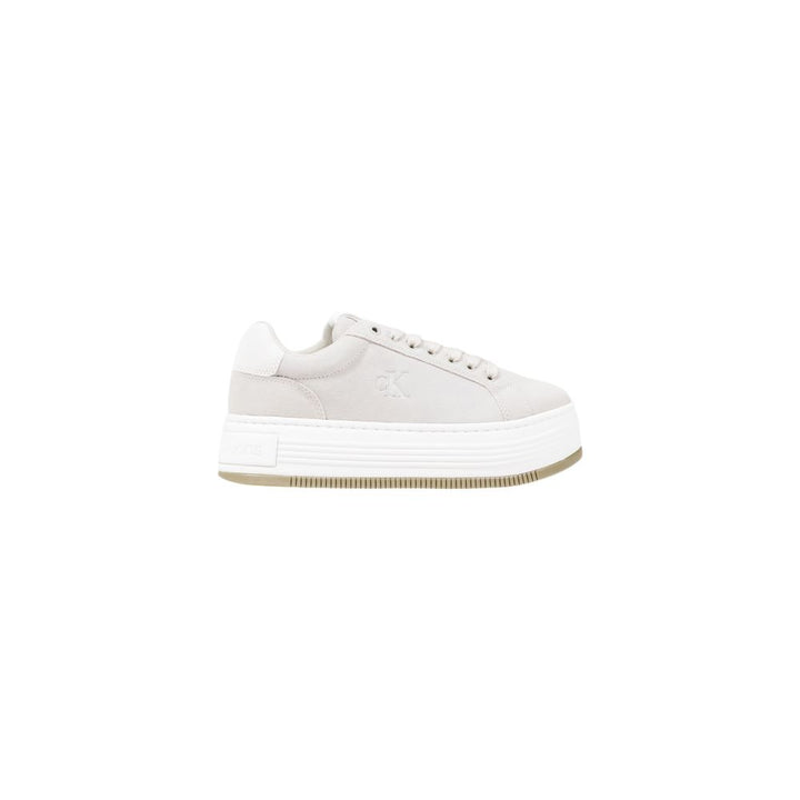 Calvin Klein Jeans Gray Suede Leather Platform Sneakers